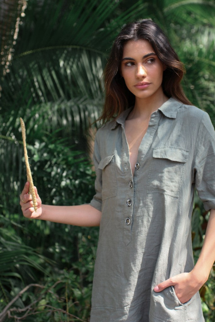 Safari Linen Dress