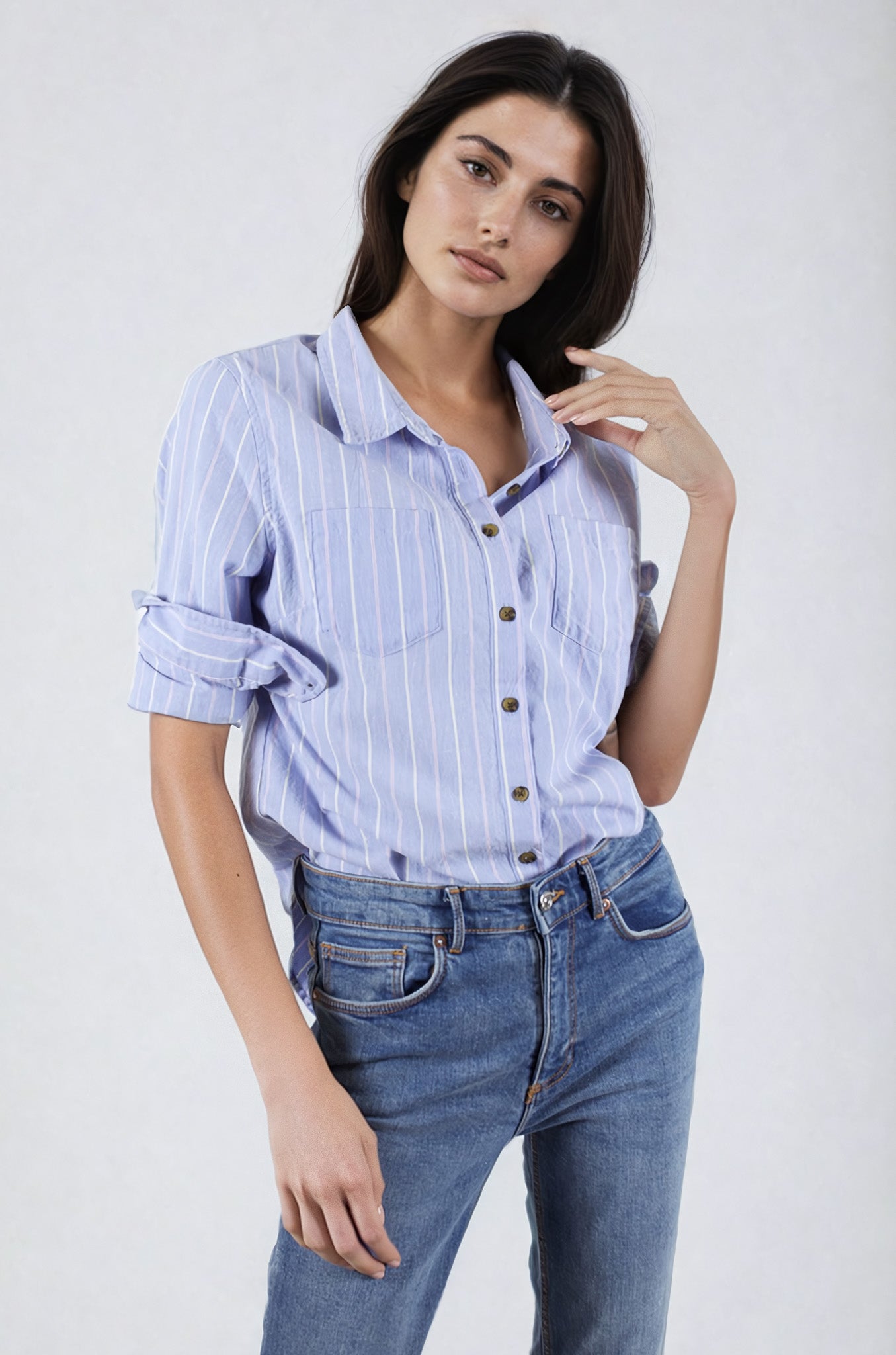 Multi Stripe Cotton Shirt