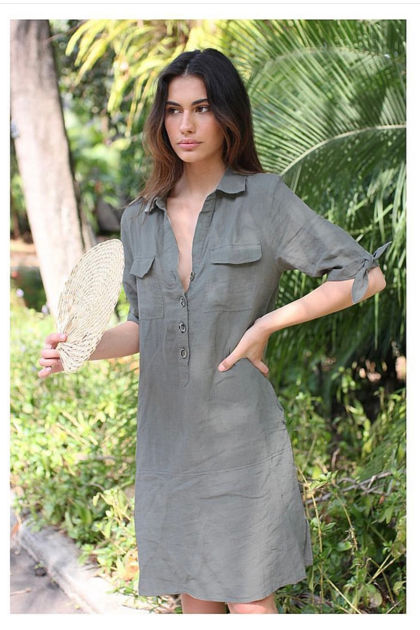 Safari Linen Dress