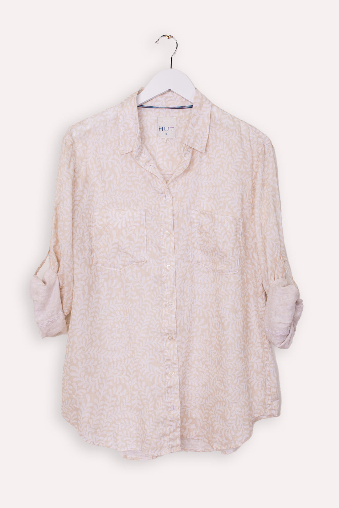 Taupe Swirl Boyfriend Shirt