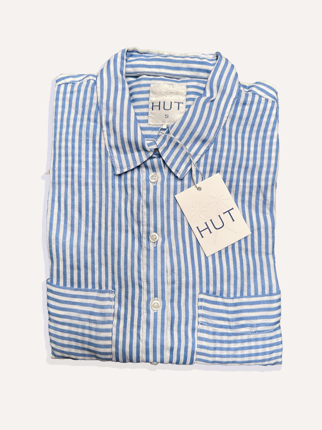 Blue Stripe Boyfriend Linen Shirt