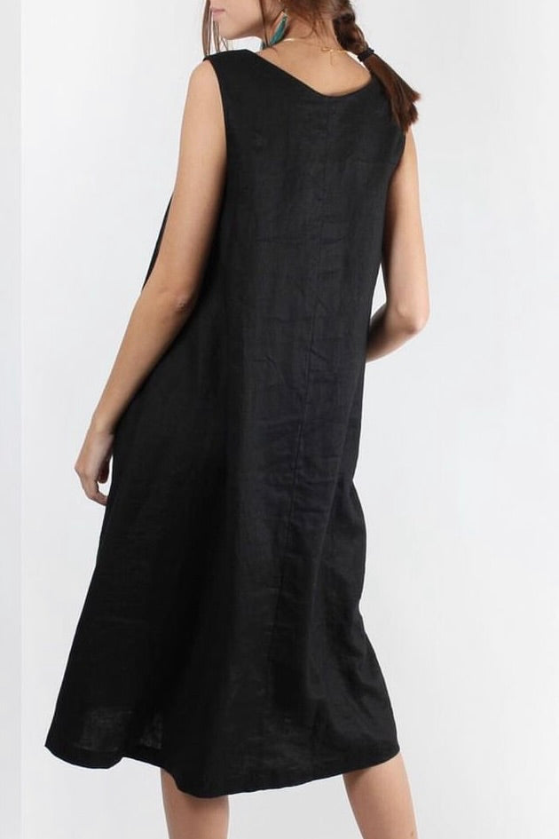 Black Linen Dress