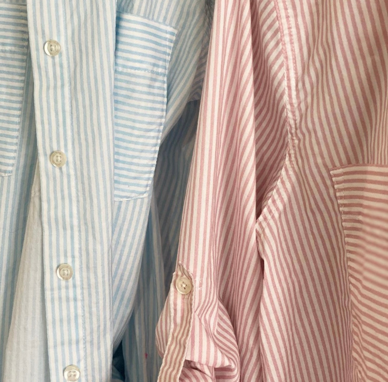 Pale Blue Stripe Cotton Poplin Shirt