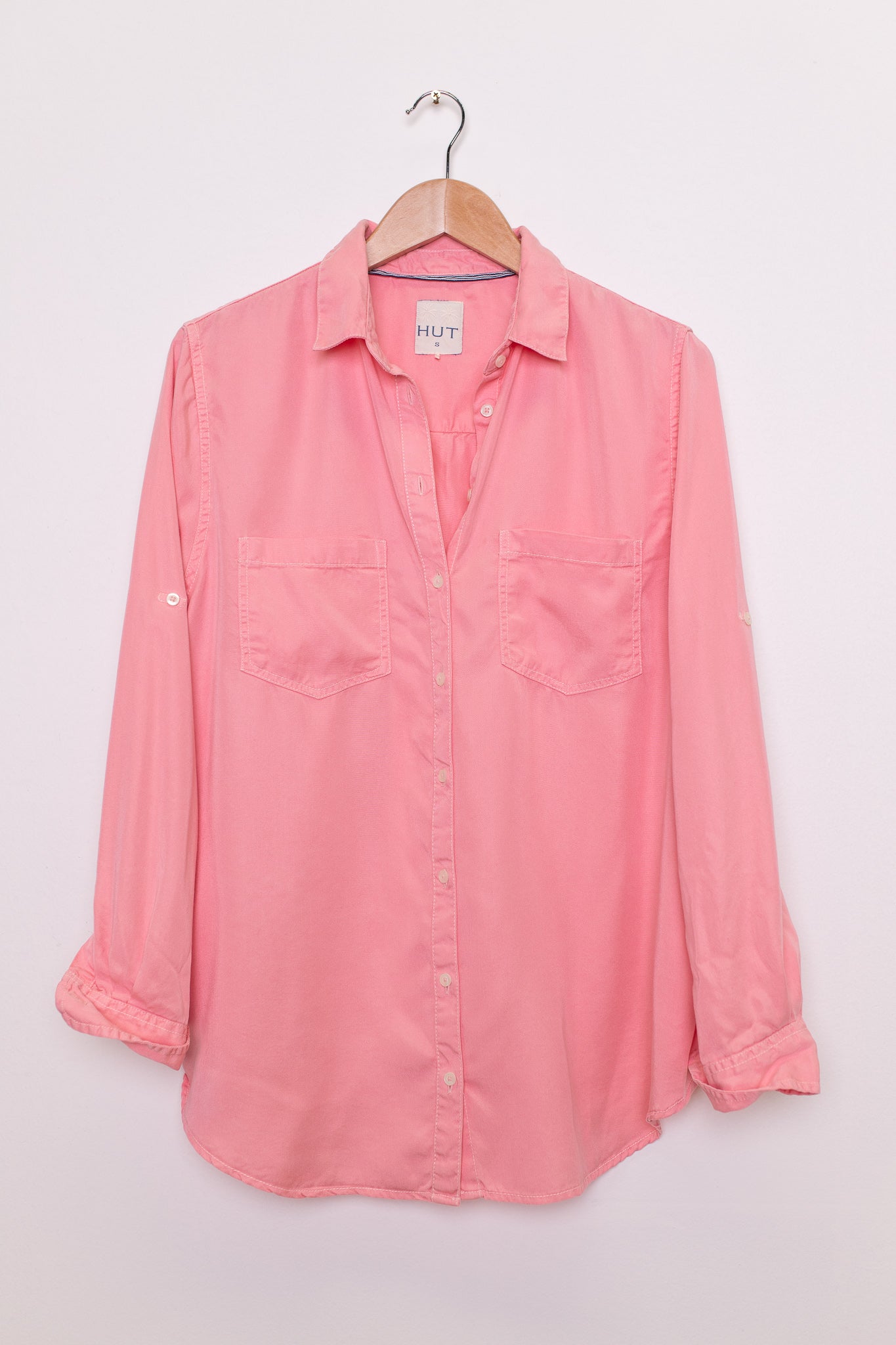 Ella Tencel Linen Shirt Pale Pink