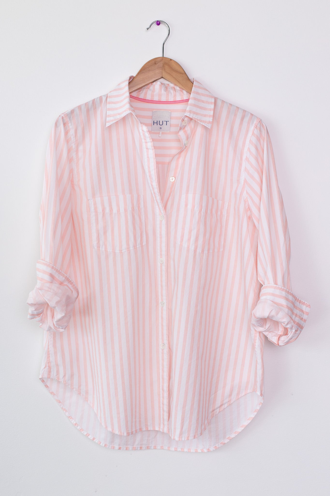 Rose Pink Stripe Sophia Cotton Shirt