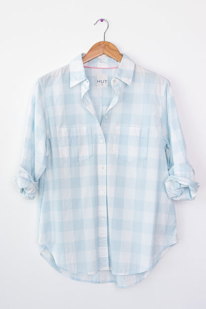 Pale Blue Gingham Sophia Shirt