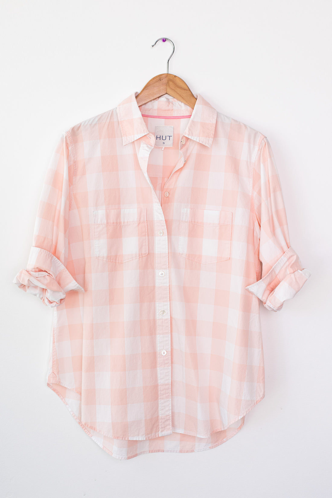 Rose Pink Gingham Sophia Shirt