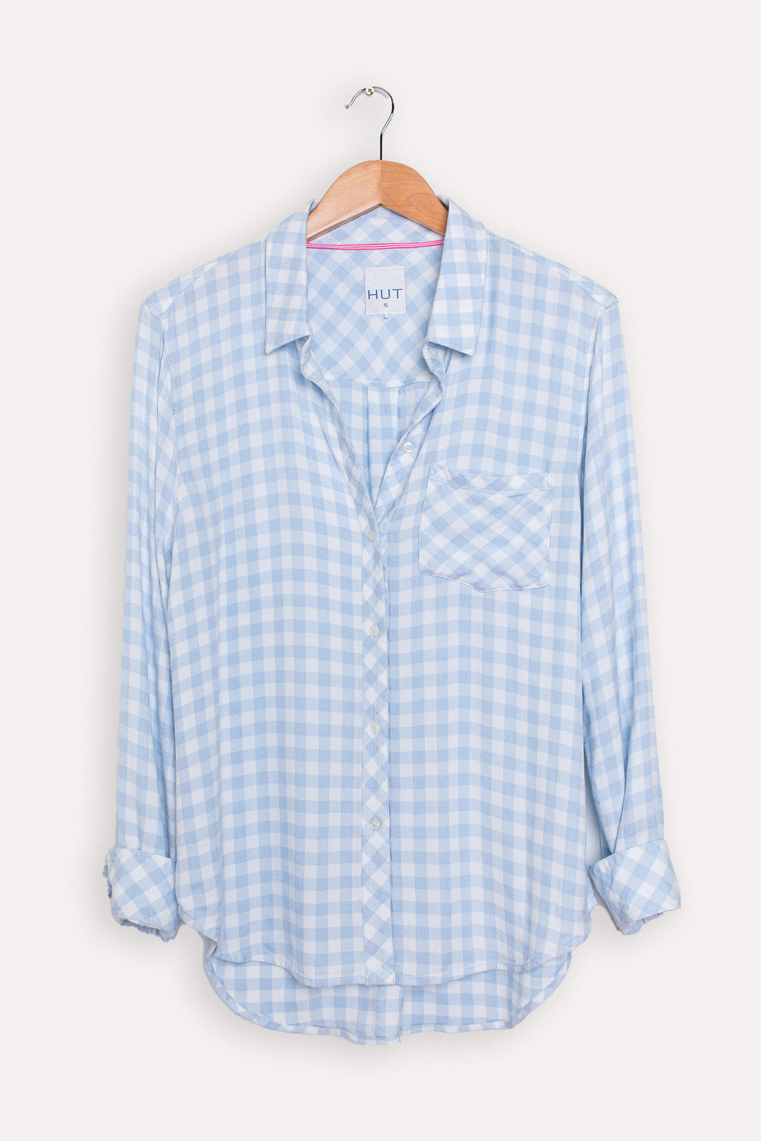 Baby Blue Gingham Monica Shirt