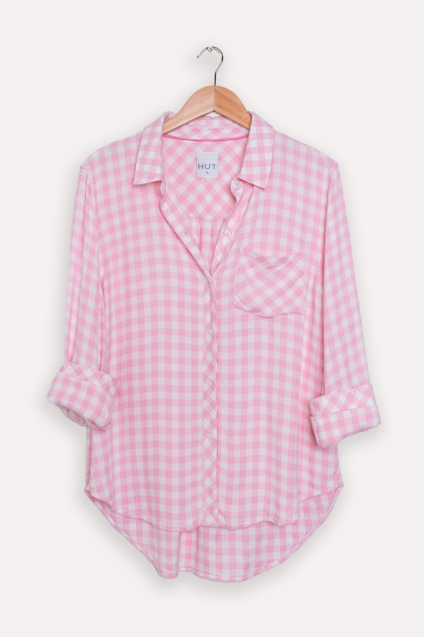 Baby Pink Gingham Monica Shirt