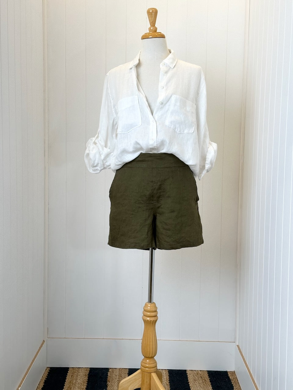 Khaki Linen Short