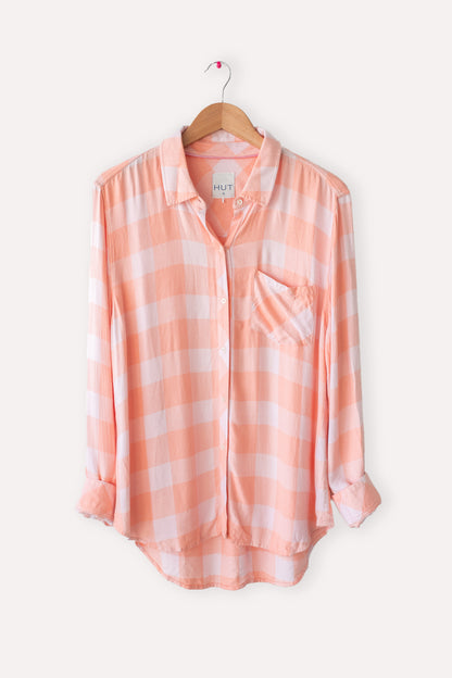 Apricot Gingham Monica Shirt