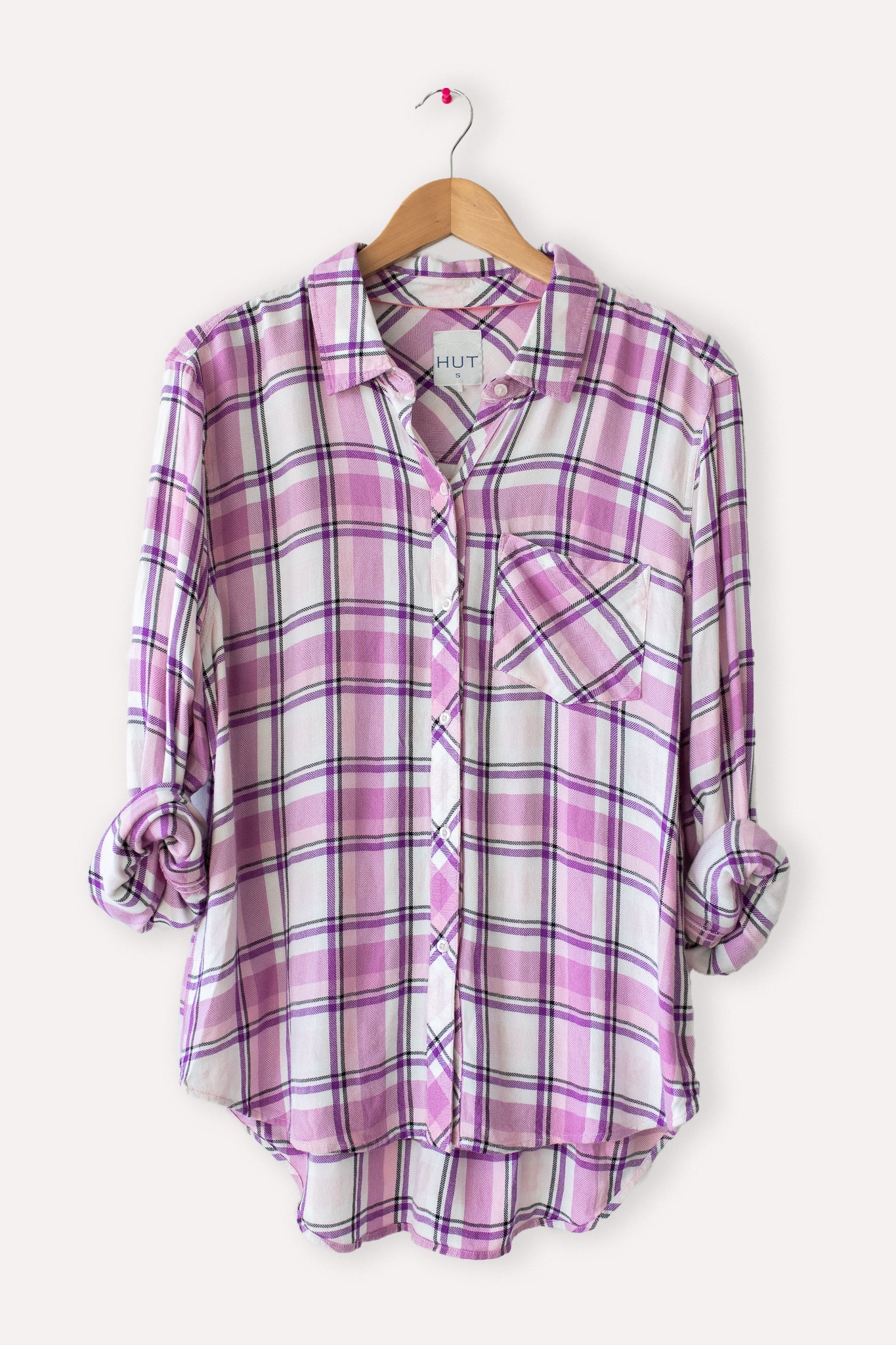 Purple Plaid Monica Shirt