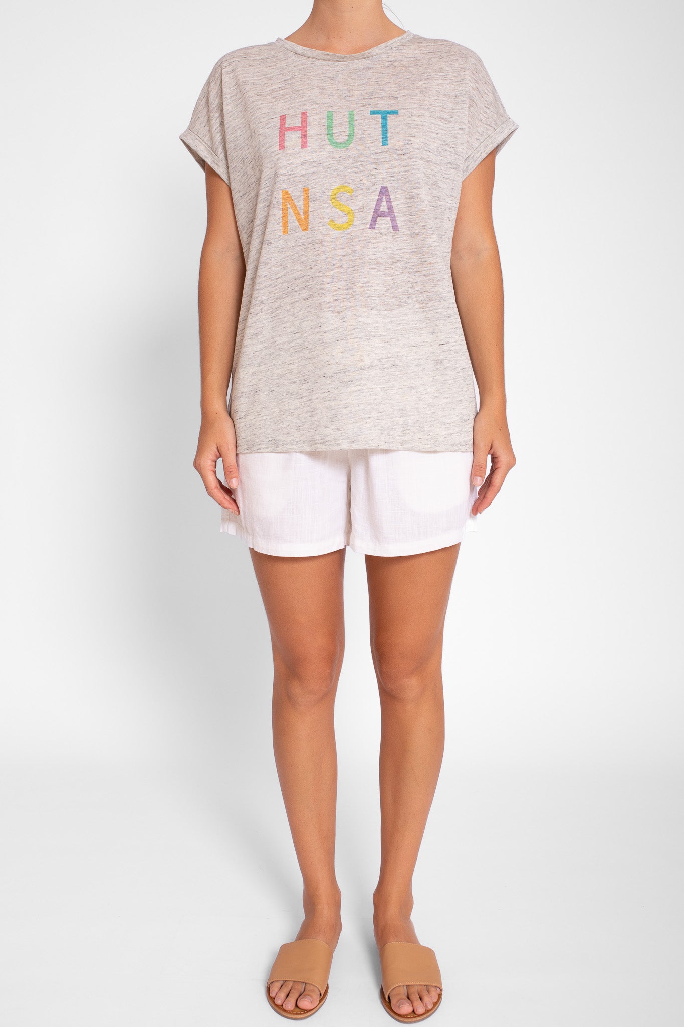 Grey Marle Hut NSA Linen Tee