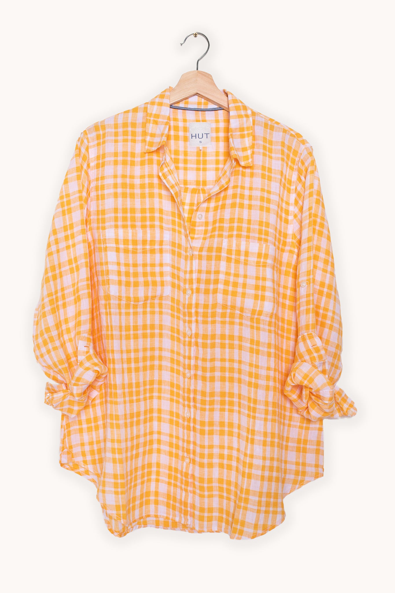 Check Boyfriend Linen Shirt