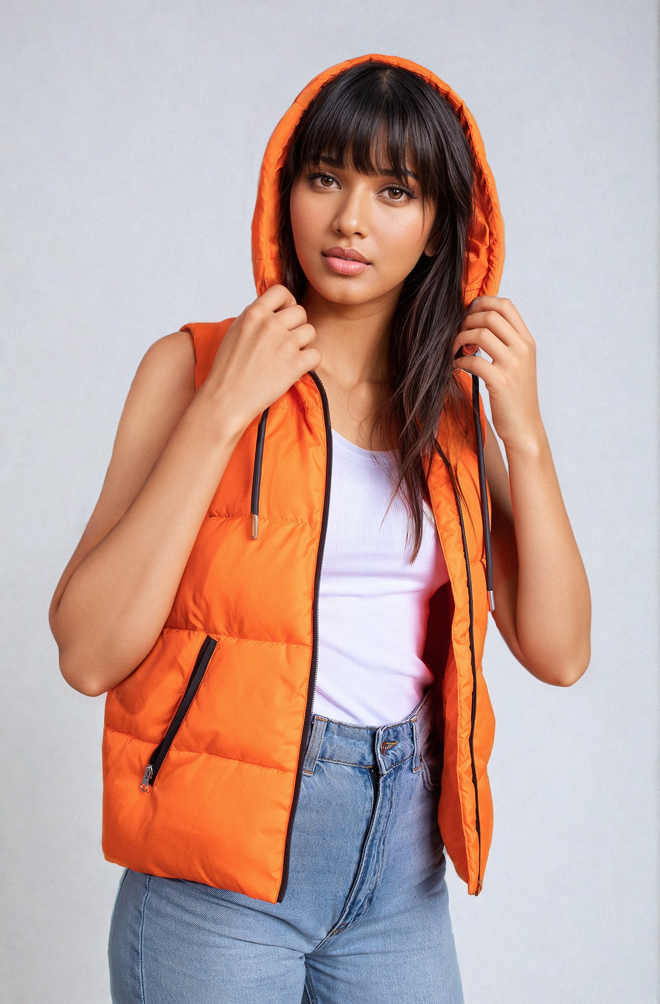 Tangerine Puffer Vest