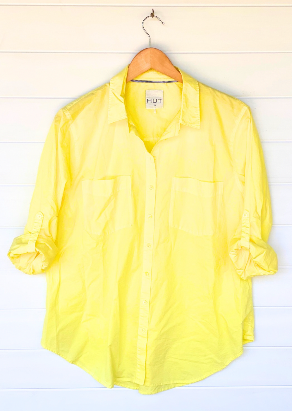 Sun Yellow Cotton Poplin Shirt