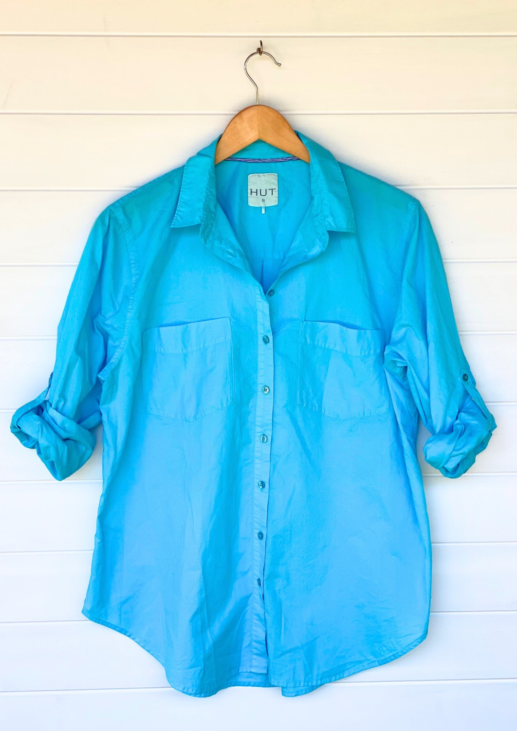 Blue Lagoon Cotton Poplin Shirt
